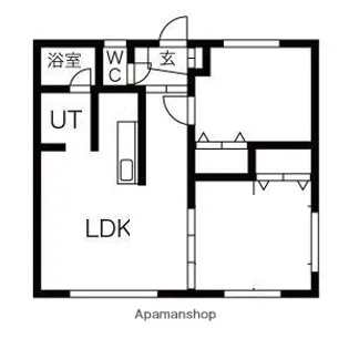 北海道札幌市南区石山一条8丁目【アパート】の間取り