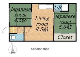 第1三井アパート【2階】の間取り
