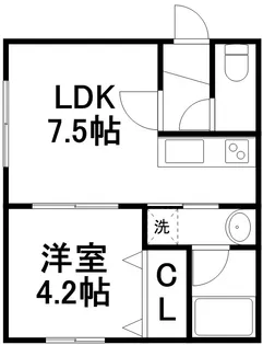 アズーリ中の島参番館【305号室】の間取り