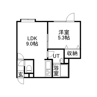 パシフィックオーシャンⅡ【203号室】の間取り