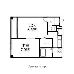 シティロイヤル平和通【8階】の間取り