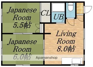 北海道札幌市手稲区富丘一条7丁目【アパート】の間取り