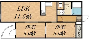 ディオステージ平岸【406号室】の間取り