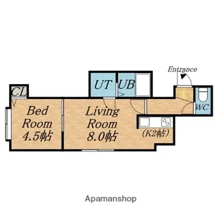 クレア壱番館【102号室】の間取り