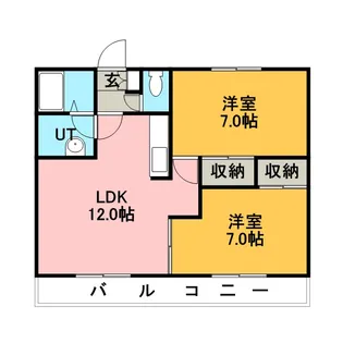 北海道札幌市手稲区富丘四条4丁目【アパート】の間取り