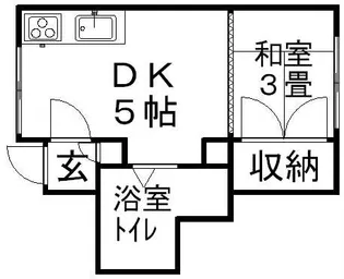 シティハイツ村川B【206号室】の間取り