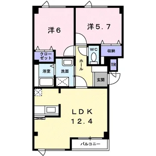 グラン富丘【1階】の間取り