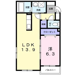 ラパーチェ山鼻【3階】の間取り