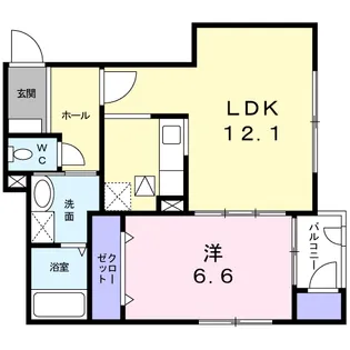 パラッツオわたなべ【3階】の間取り