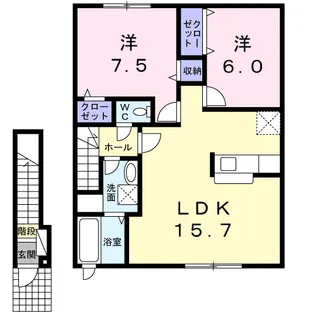 チェリーハイツⅣ【2階】の間取り