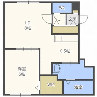 ビルゴ南平岸Ⅱ【0402号室】の間取り