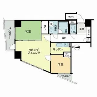 ライオンズマンション中の島第2【0702号室】の間取り