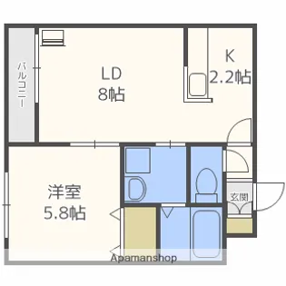 北海道札幌市豊平区美園九条2丁目【マンション】の間取り