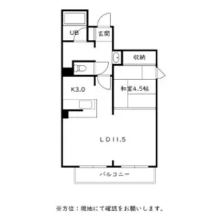 エストメゾン【0101号室】の間取り