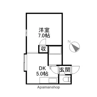 北海道札幌市北区新琴似五条1丁目【アパート】の間取り