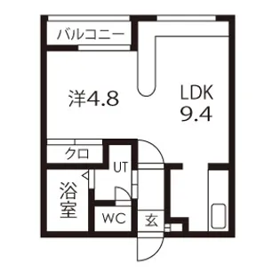 ホークメゾン札幌1号館【308号室】の間取り