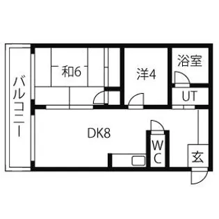 レピュート平岸【2階】の間取り
