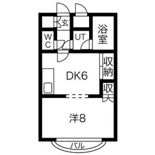 MAJESTIC水車町【202号室】の間取り