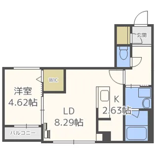 ビッグレジデンス美園【4階】の間取り