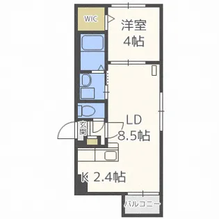 モデルノ【202号室】の間取り