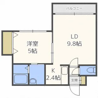 A BOND EAST【406号室】の間取り