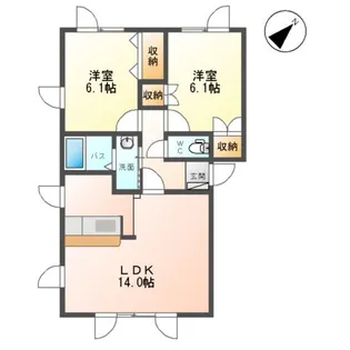 桜花壱番館【101号室】の間取り