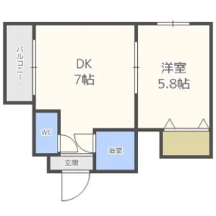 ジュネス札幌【303号室】の間取り