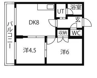 プログレスコート山の手【403号室】の間取り