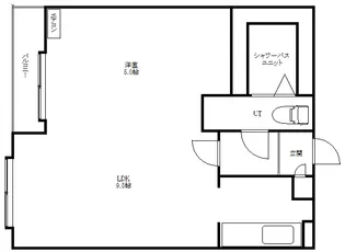 ハウスオブリザ平岸壱番館【106号室】の間取り