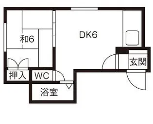 オーケーハイツNO.2【201号室】の間取り