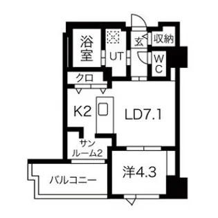 F006【8階】の間取り