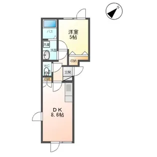 グラシアール【201号室】の間取り