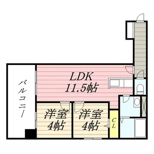 北海道札幌市豊平区月寒中央通6丁目【マンション】の間取り
