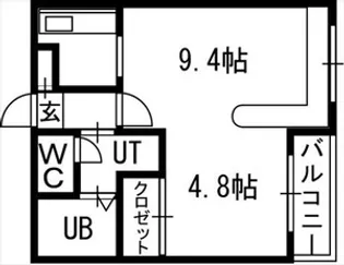 ホークメゾン札幌2号館【00311号室】の間取り