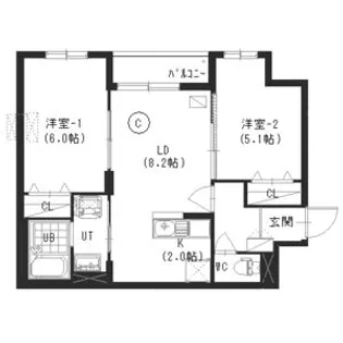 ラグジースペース【4階】の間取り