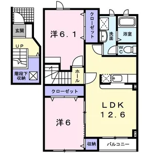 ユニゾンさかえ通Ⅱ【2階】の間取り