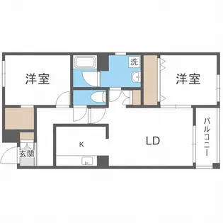 LAPEACE菊水(ラピス菊水)【3階】の間取り