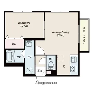 北海道札幌市豊平区中の島一条7丁目【マンション】の間取り