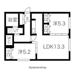 北海道札幌市厚別区厚別中央五条2丁目【マンション】の間取り