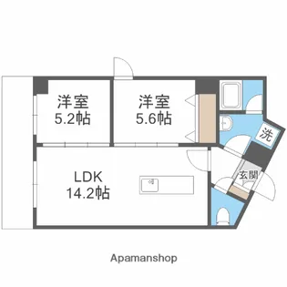 北海道札幌市南区真駒内本町5丁目【マンション】の間取り