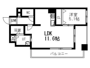 フローラ中の島【2階】の間取り