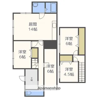 北海道札幌市豊平区西岡五条12丁目【一戸建】の間取り