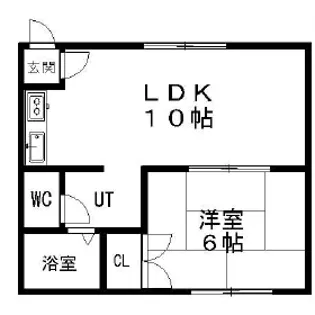 フェリオ中の島【303号室】の間取り