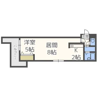 平岸パークヒルハイツ【201号室】の間取り