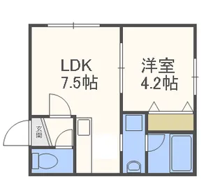 アズーリ中の島参番館【303号室】の間取り