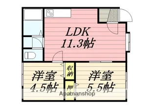 グランドハイツ手稲【101号室】の間取り