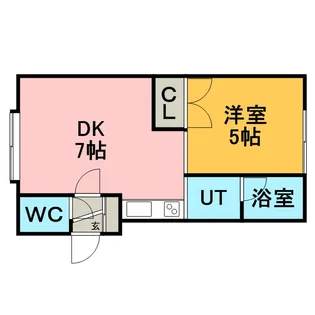 スカイラーク大曲【102号室】の間取り