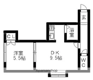 メゾンエクレール47【105号室】の間取り