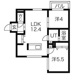 LA CIMA THE3RD【2階】の間取り