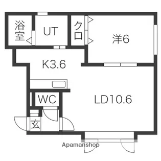 アプリコット【202号室】の間取り